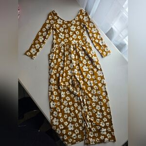 SweetHoney Mustard Floral Dress
